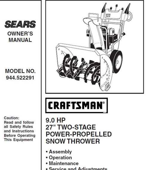 craftsman r1000 owners manual