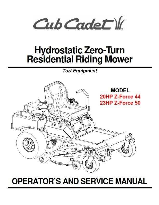 cub cadet 50 inch zero turn owners manual