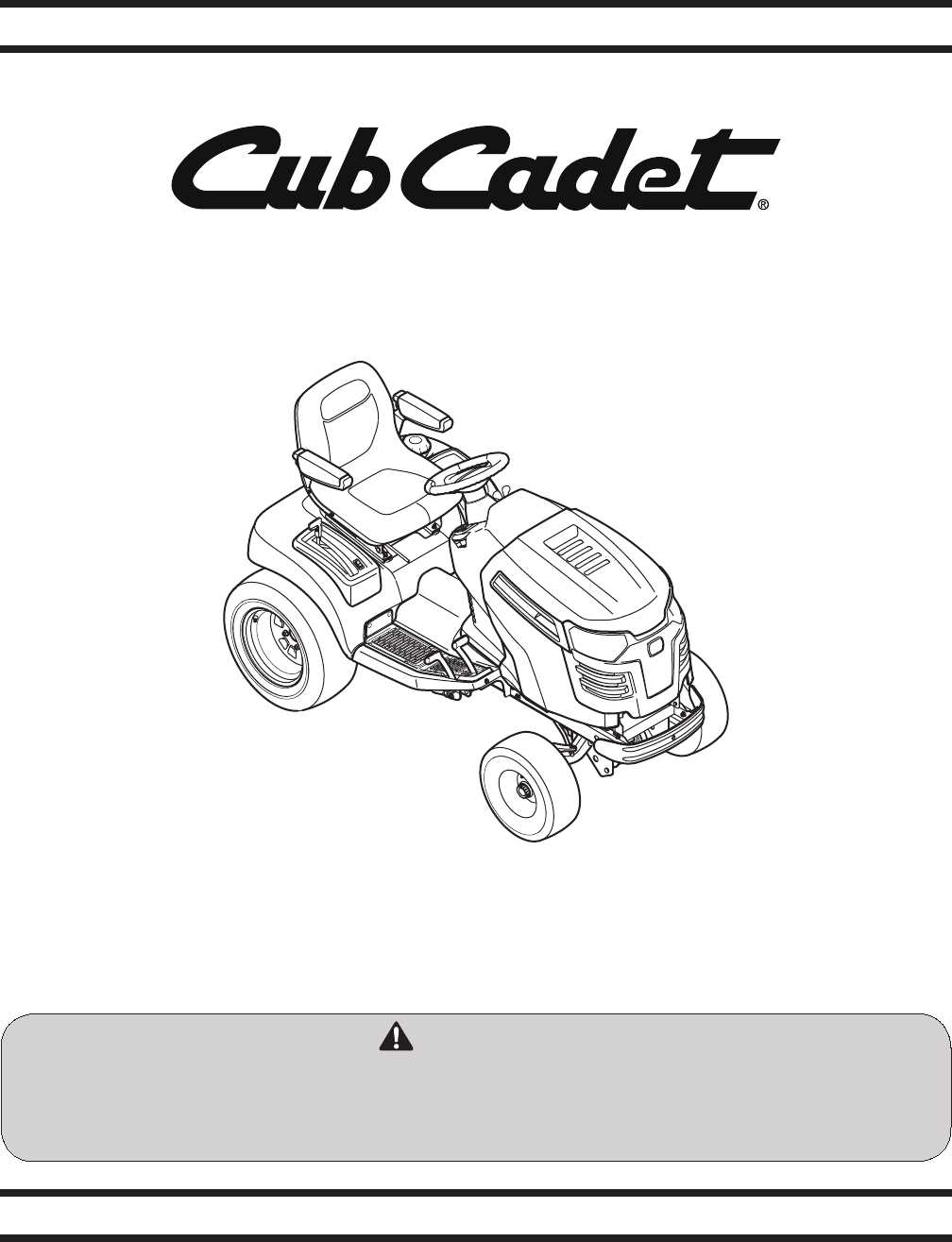 cub cadet series 2000 owners manual