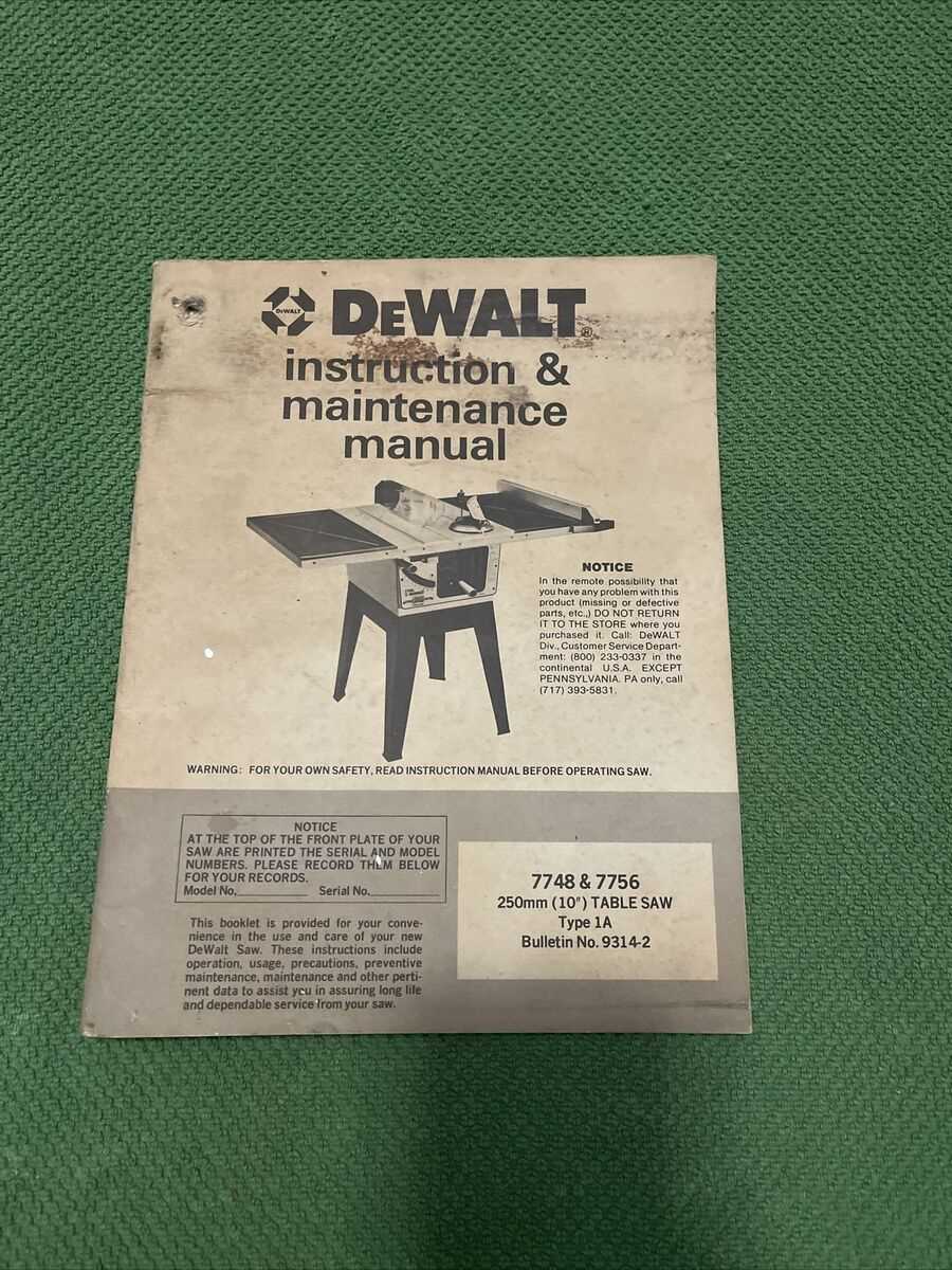 dewalt dw745 owners manual