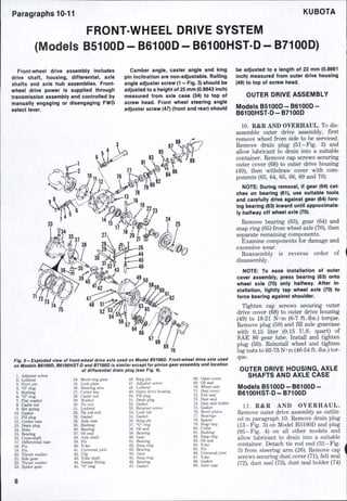 kubota b7100 hst owners manual