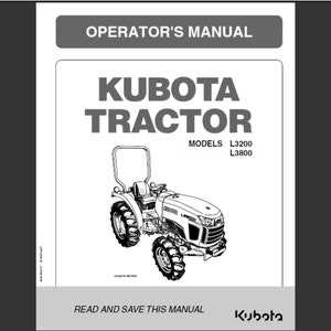 kubota l3200 owners manual