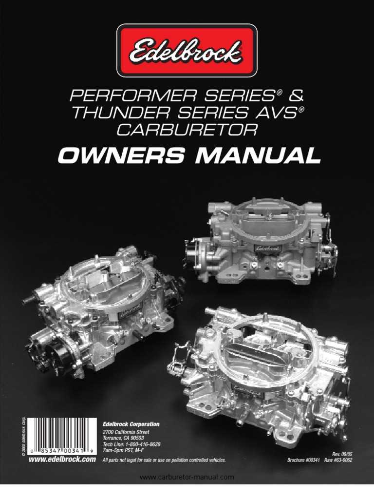 edelbrock 1407 owners manual