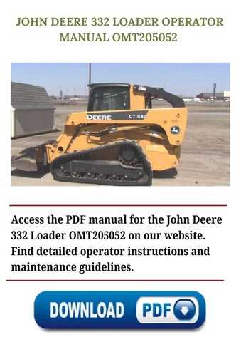 john deere 332 owners manual