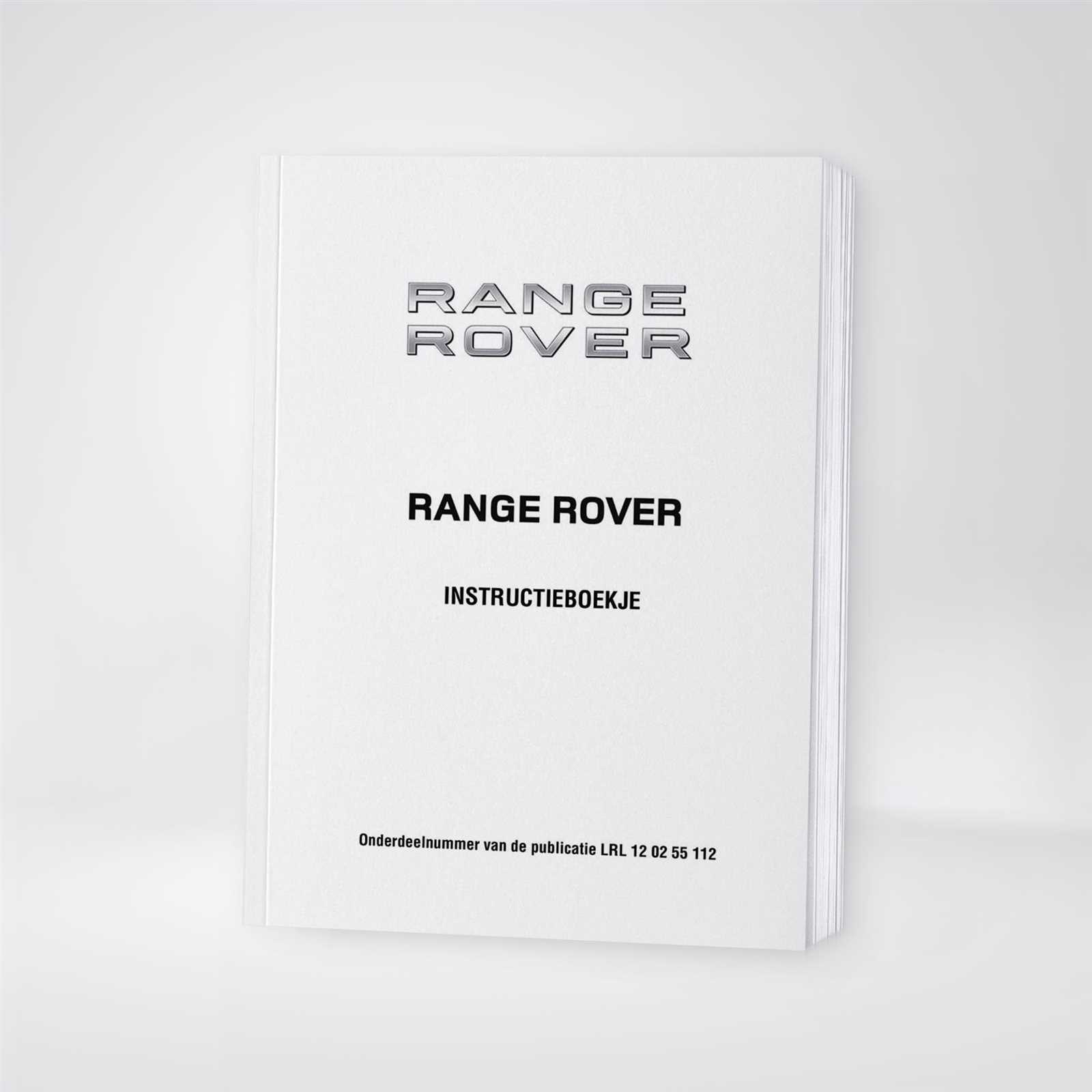 2010 range rover owners manual