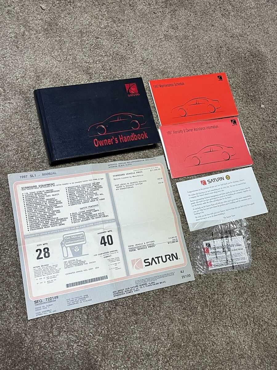 1997 saturn sl1 owners manual