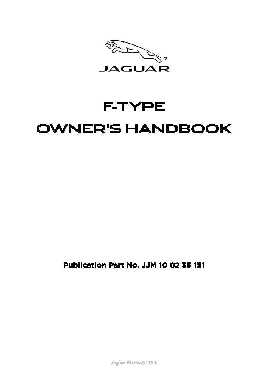 f type owners manual