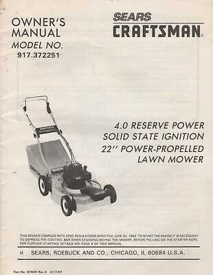 craftsman riding mower owners manual