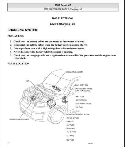 2009 toyota scion xb owners manual