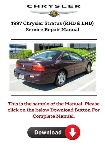 1997 chrysler sebring owners manual