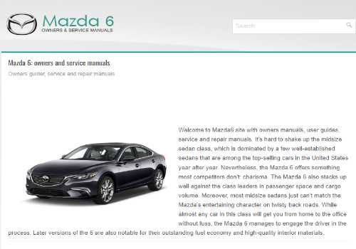 2008 mazda 6 owners manual
