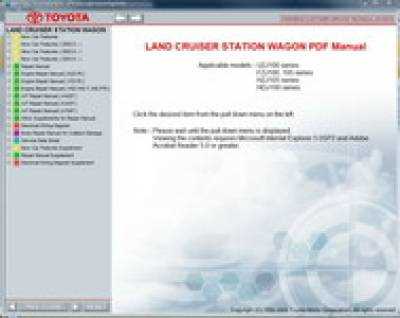 2005 toyota land cruiser owners manual