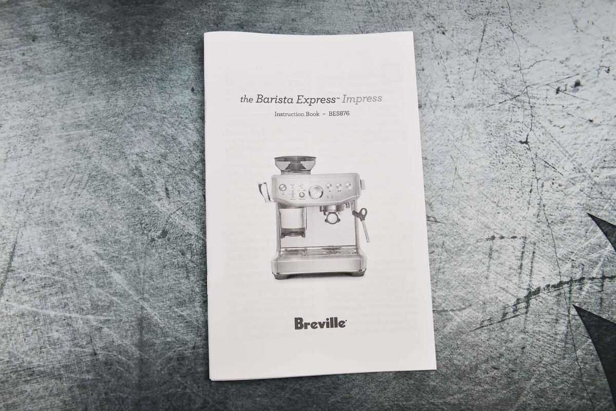 breville barista express owners manual