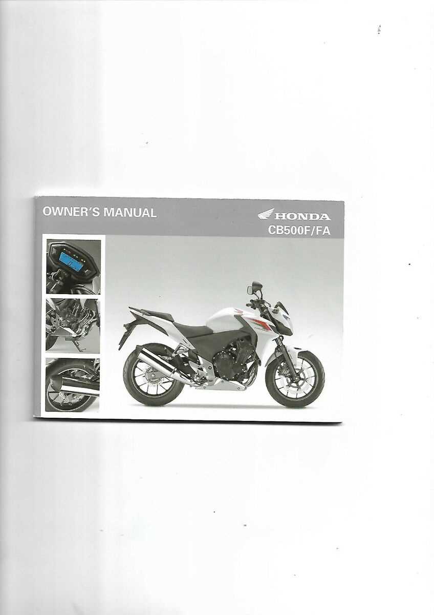 2015 honda cb500f owners manual