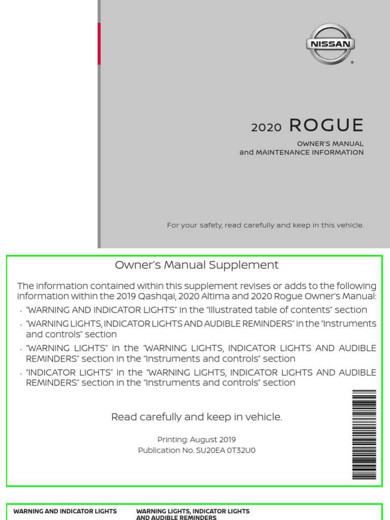 2020 nissan rogue owners manual