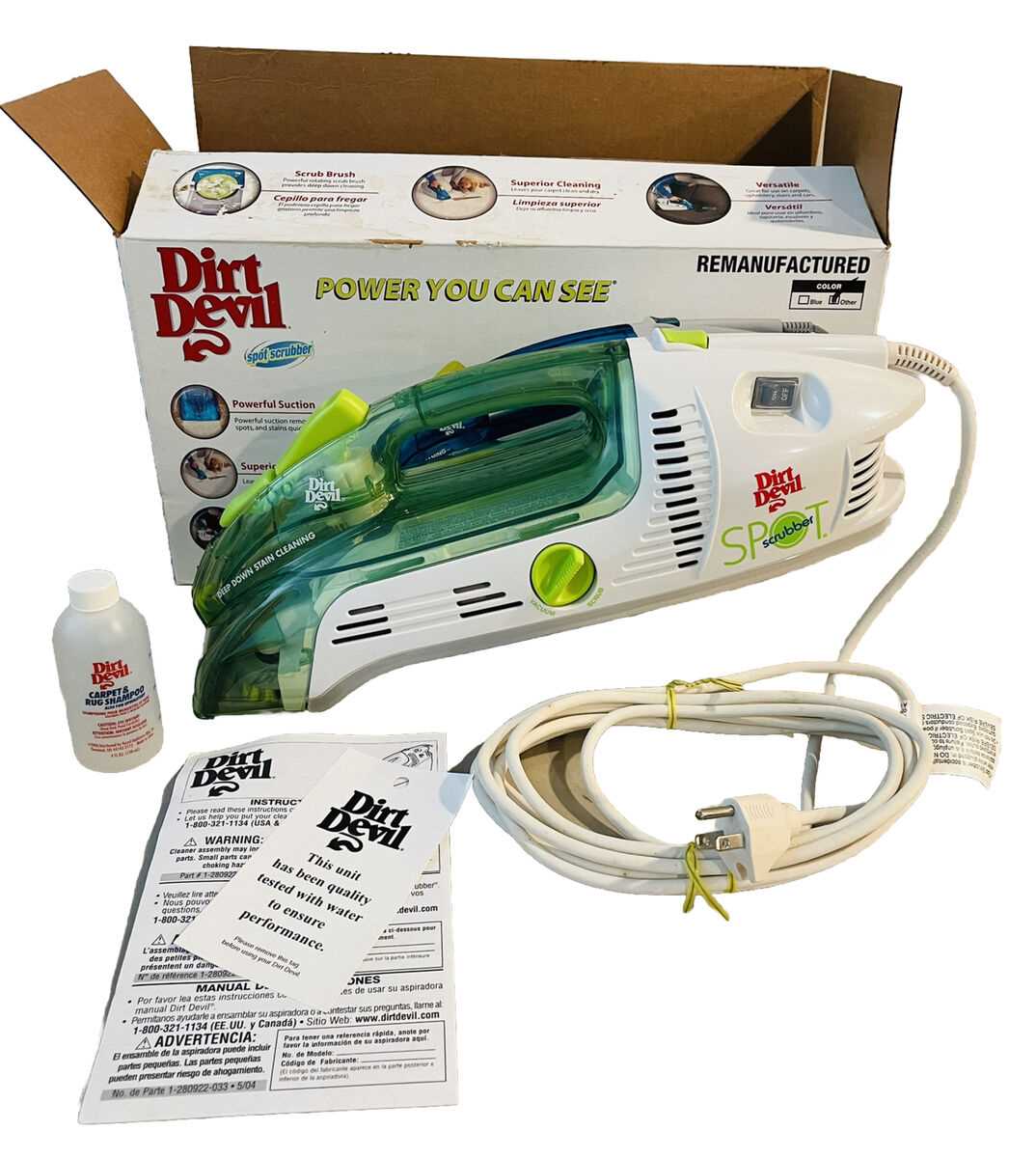 dirt devil spot scrubber owners manual