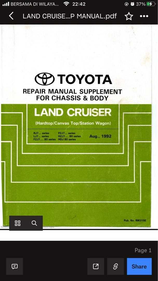 1999 toyota land cruiser owners manual