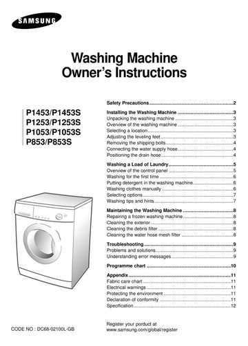 samsung appliance owners manuals