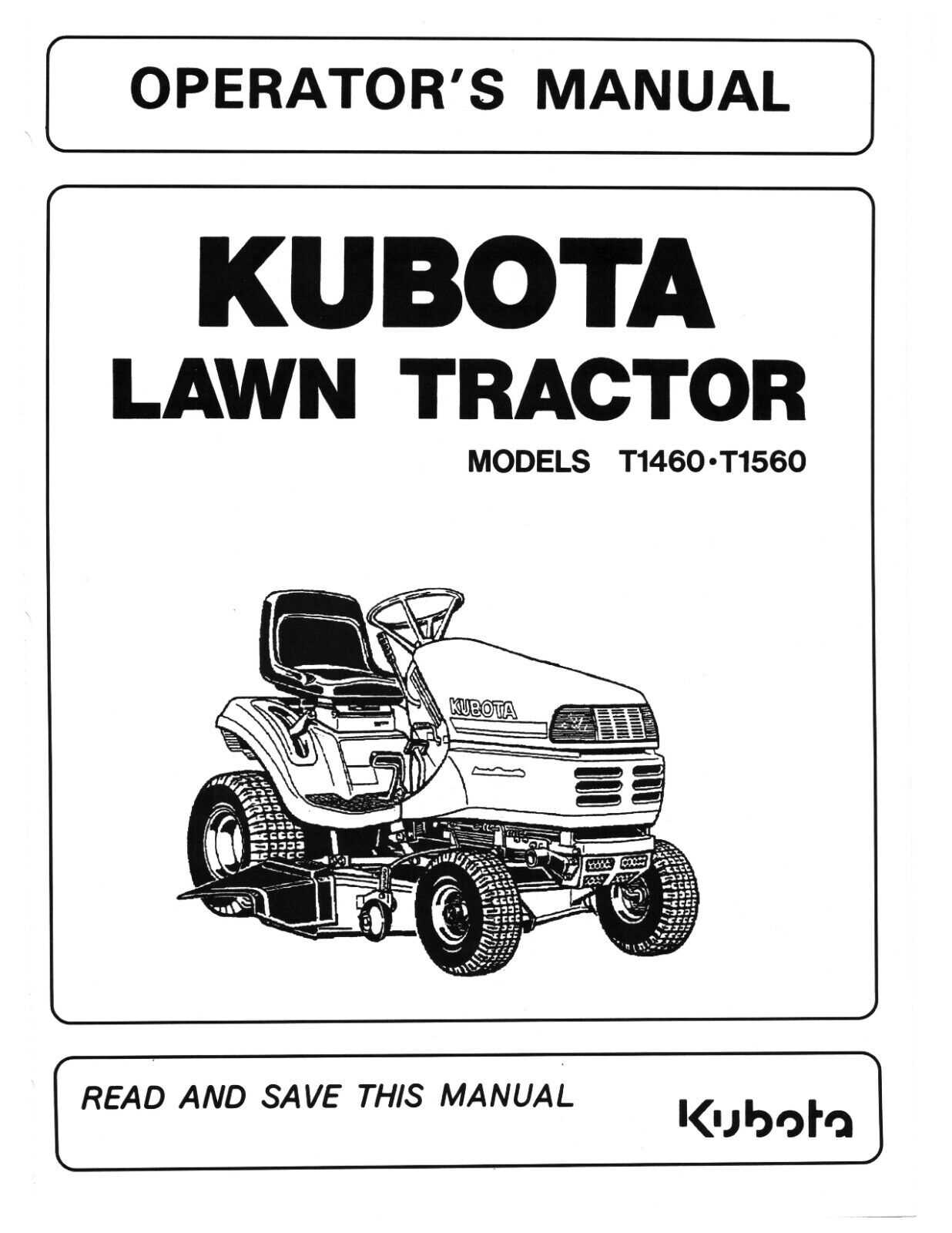 kubota owners manual free download