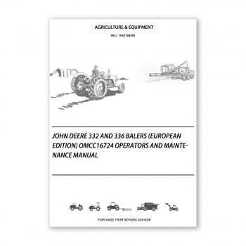 john deere 332 owners manual