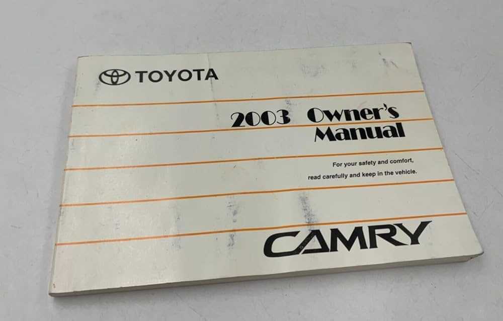 2003 toyota camry owners manual