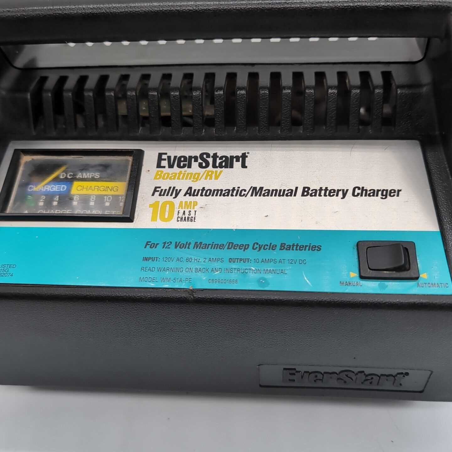 everstart battery charger owners manual