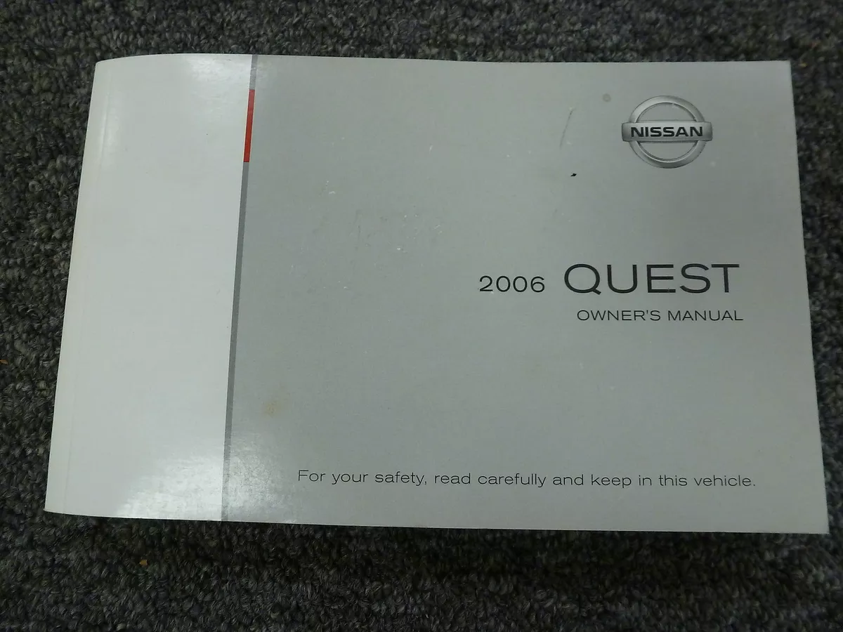 2006 nissan quest owners manual