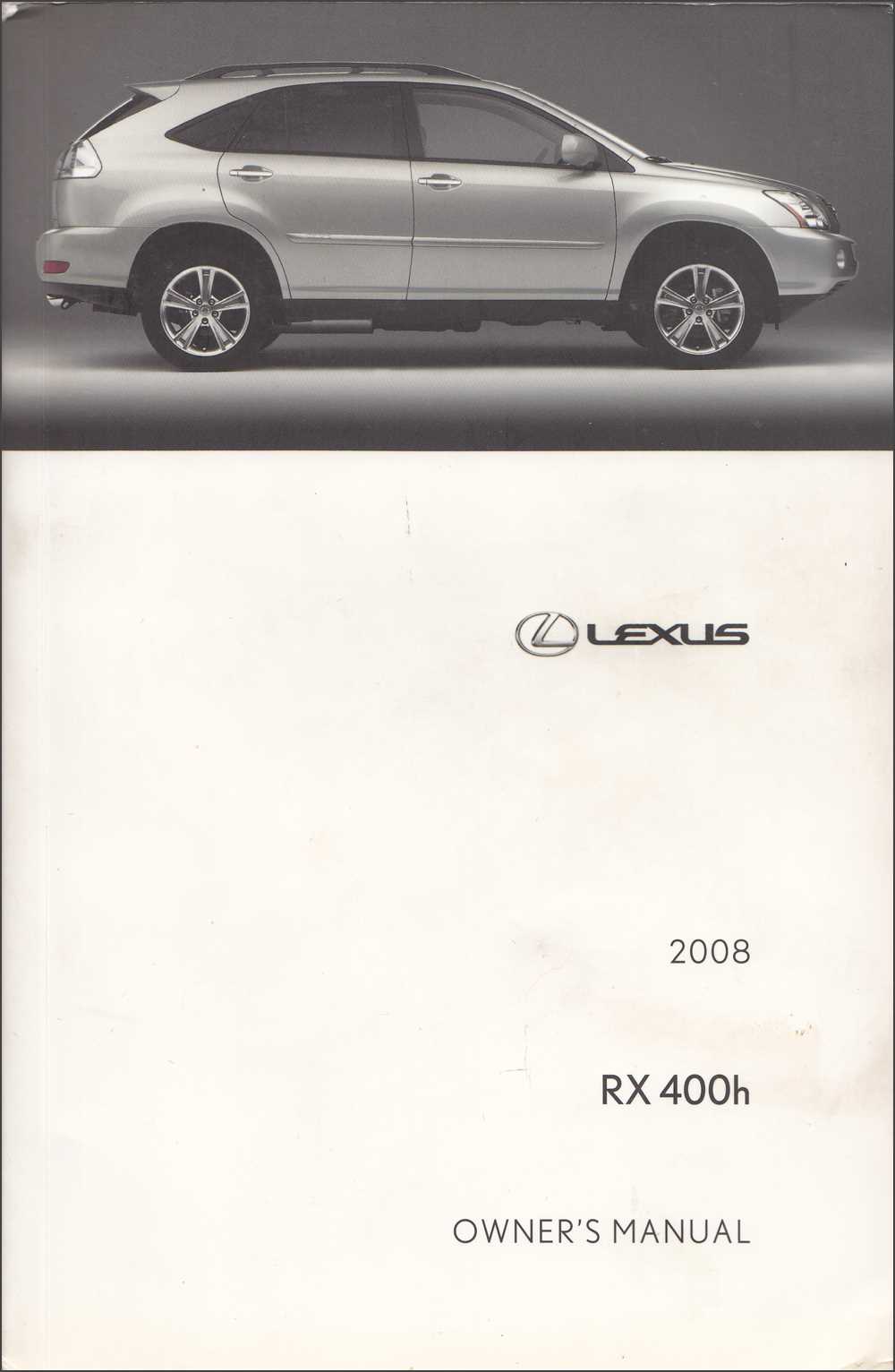 2008 lexus rx350 owners manual