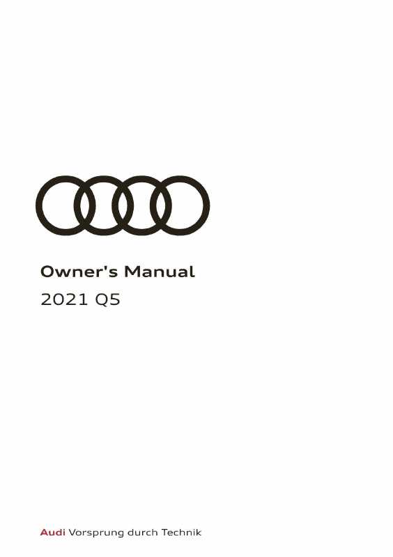 2021 audi q5 owners manual