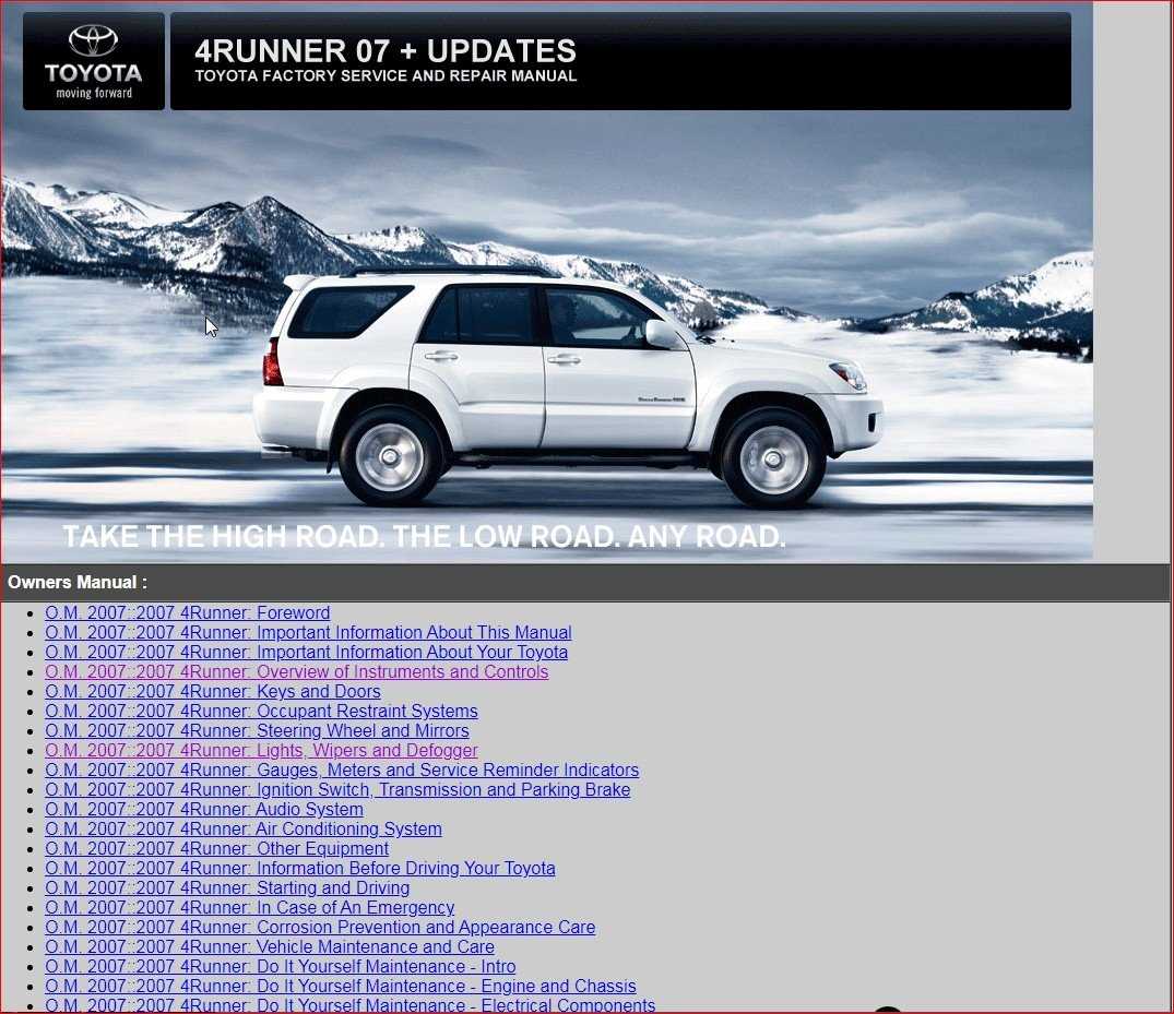 2002 4runner owners manual