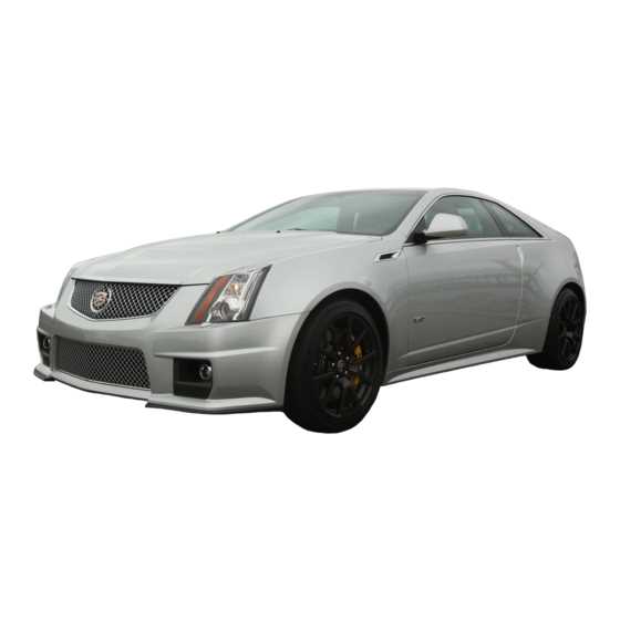 2011 cadillac cts v owners manual