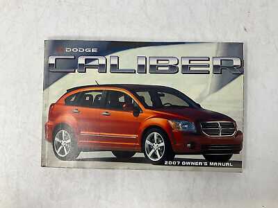 2007 dodge caliber owners manual