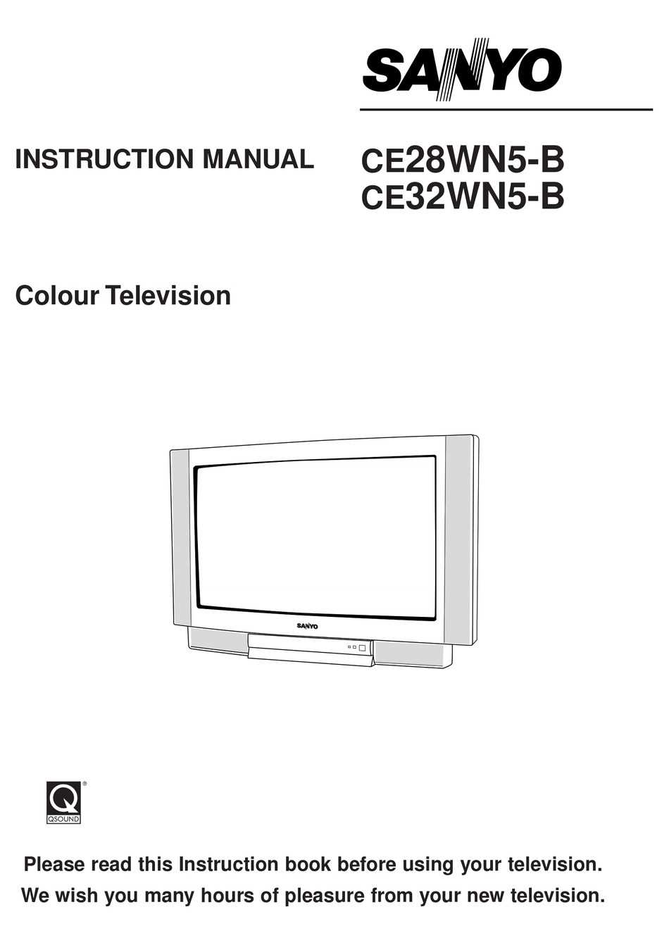 sanyo tv owners manual