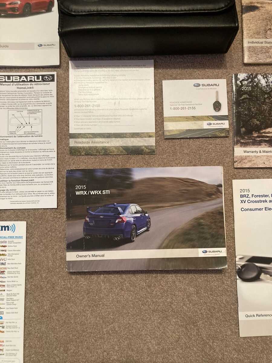 2015 subaru wrx owners manual