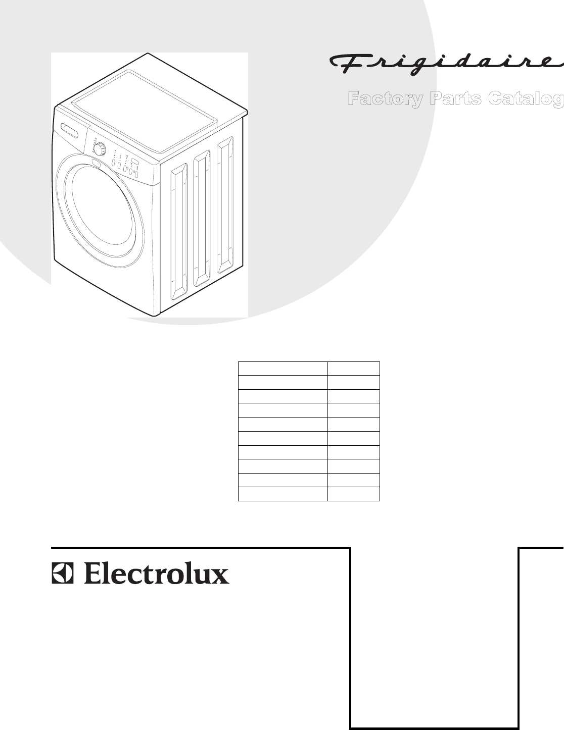 frigidaire front load washer owners manual