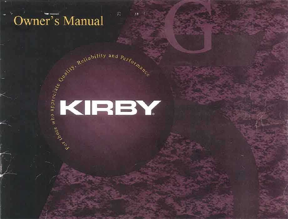 kirby sentria owners manual