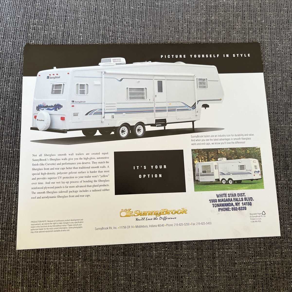 1997 sunnybrook travel trailer owners manual