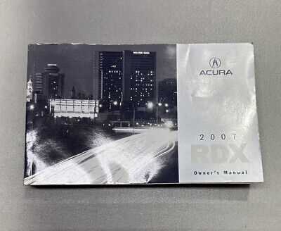 2007 acura rdx owners manual