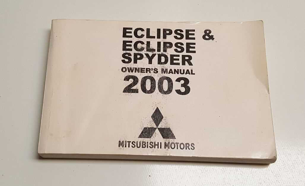 2003 mitsubishi eclipse gs owners manual