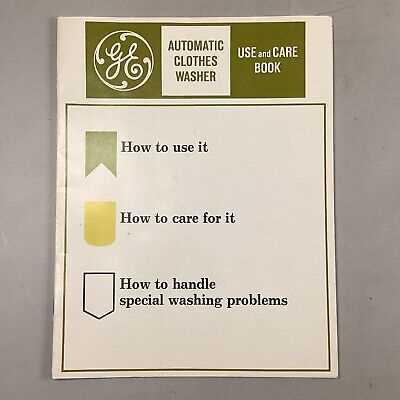 ge washer owners manual