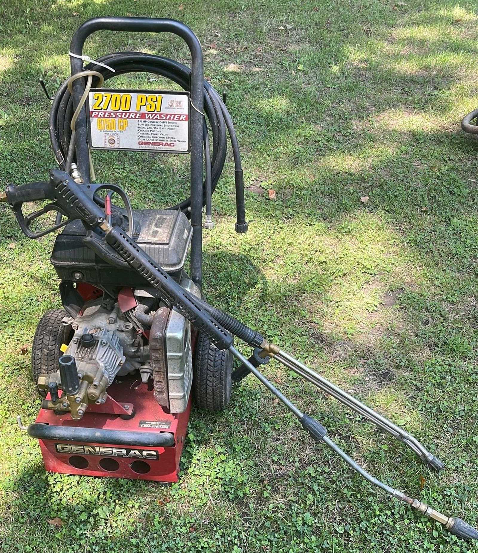 generac 2700 psi pressure washer owners manual