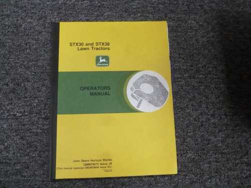 john deere stx38 owners manual