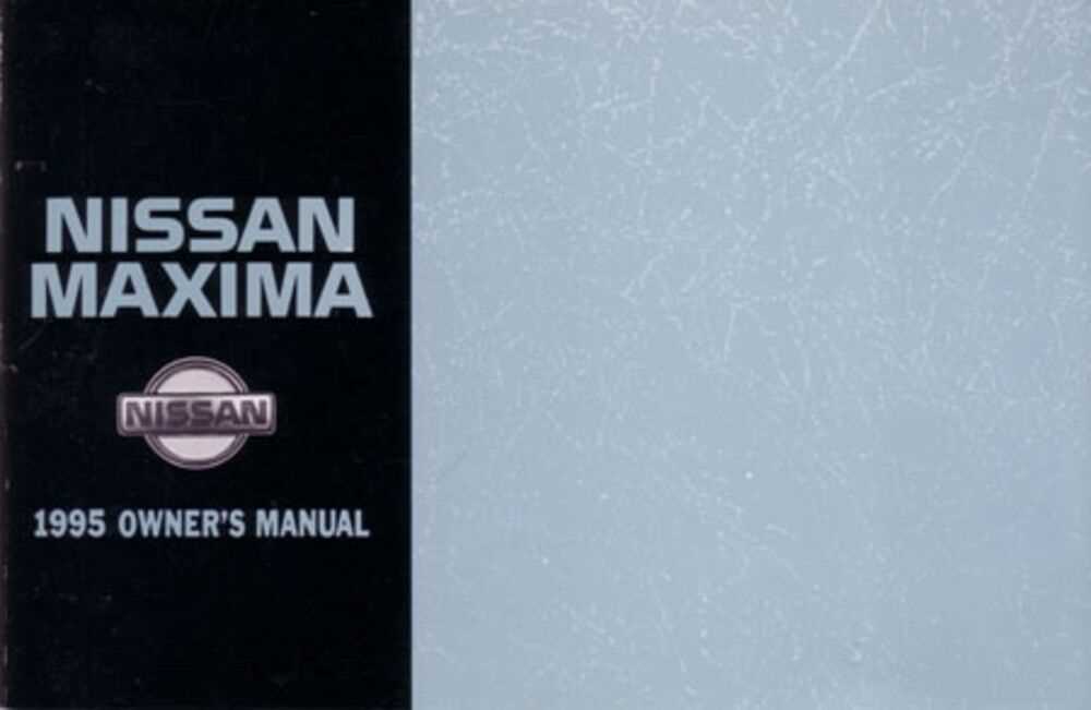 1995 nissan maxima owners manual