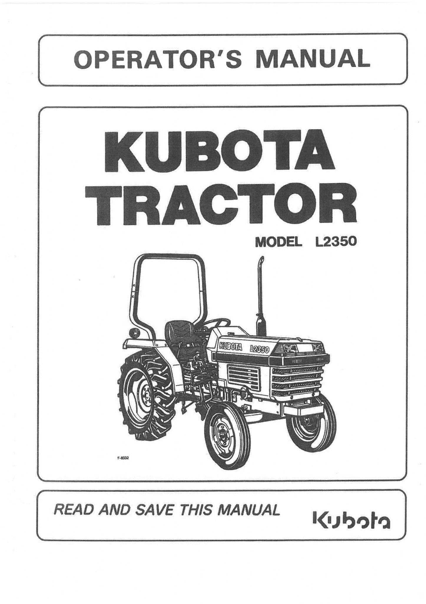 kubota l2500 owners manual