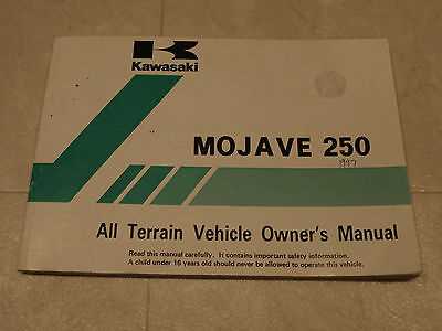 kawasaki mojave 250 owners manual