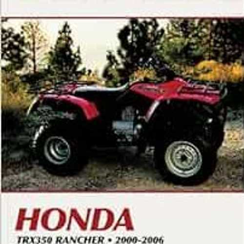 honda rancher 350 owners manual