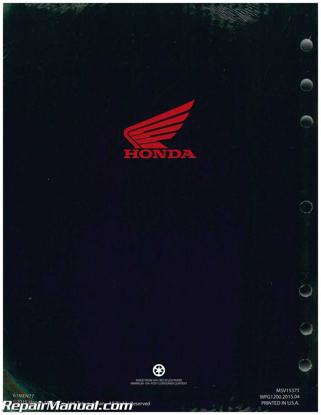 2016 crf450r owners manual