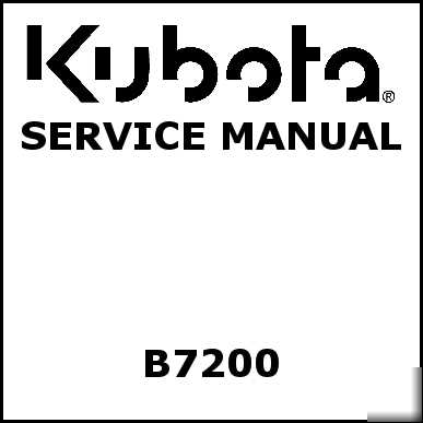 kubota b7200 owners manual