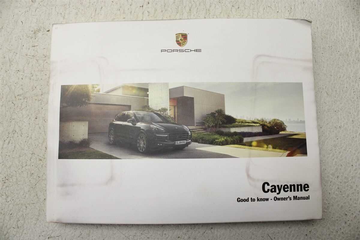 2017 porsche cayenne owners manual