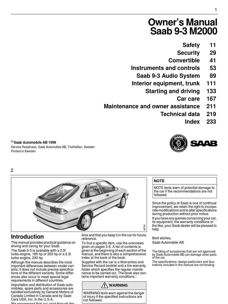 1998 saab 900 owners manual